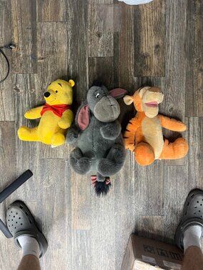 Disney Winnie the Pooh Plush Set Tigger Eeyore Pooh Stuffed Animals Lot of 3